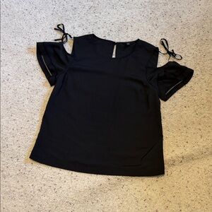 Guess Black Blouse with Cut-Out Sleeves